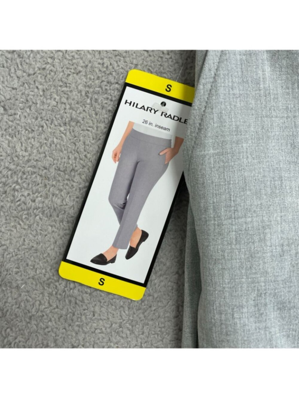 NWT Hilary Radley Women's S Heather Gray Slim Leg Pants 26"  Pull on J2106 - Picture 11 of 14